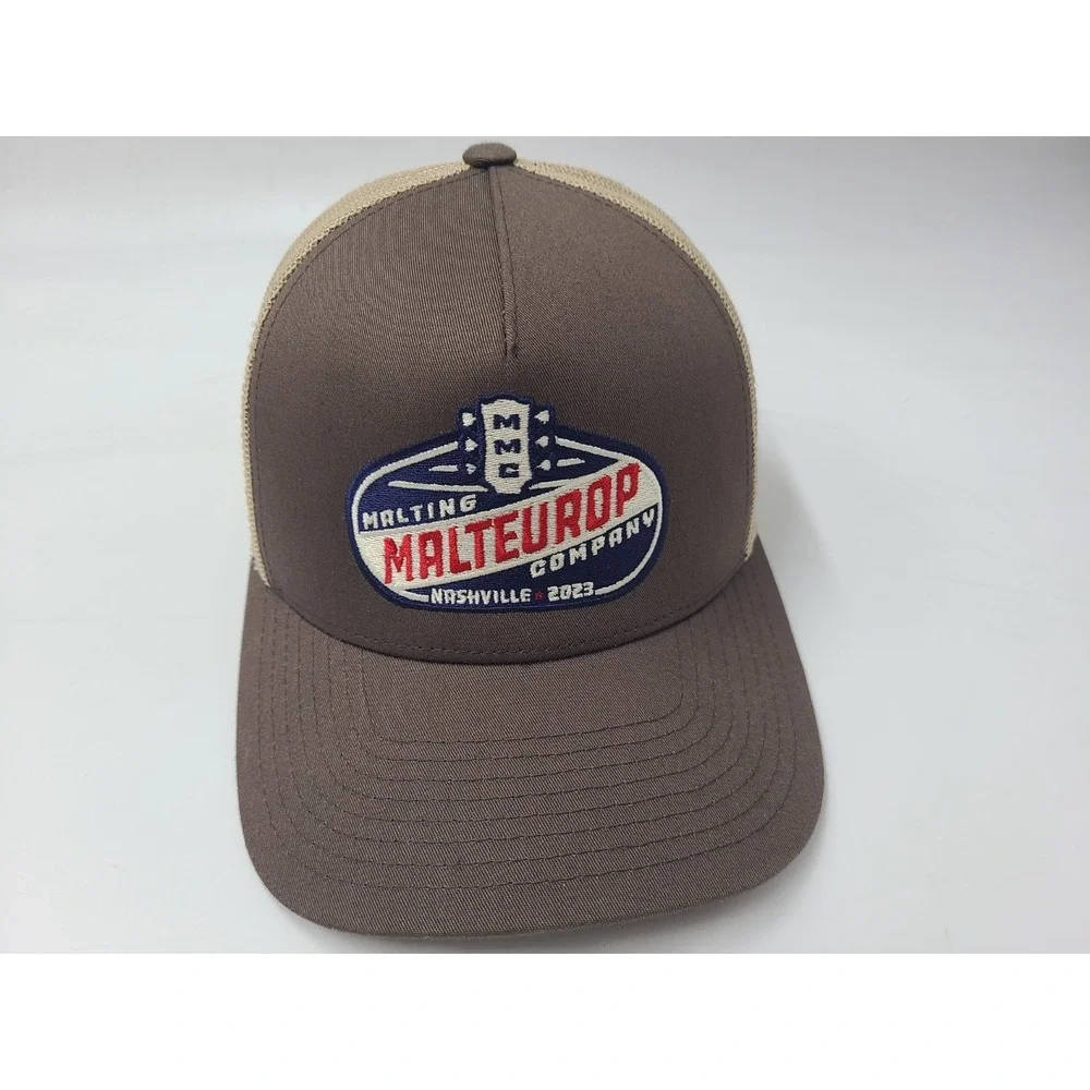 Malteurop Malting Company Nashville 2023 Mesh Trucker Snapback Hat Cap Men Brown